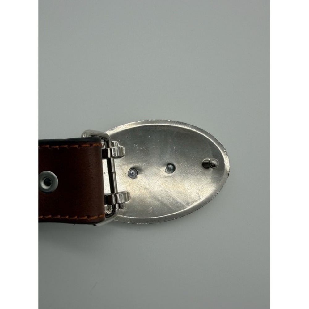 Nocona Belt Co. Boys Western Cowboy Rodeo Recycled Leather Brown Belt Size 22 - Picture 2 of 6